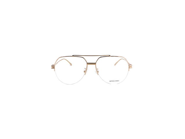 Bottega Veneta Bottega Veneta BV1050O Glasses In Gold Metal Frame With Demo Lens - view 2