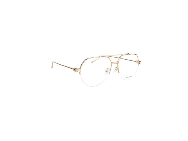 Bottega Veneta Bottega Veneta BV1050O Glasses In Gold Metal Frame With Demo Lens - view 3