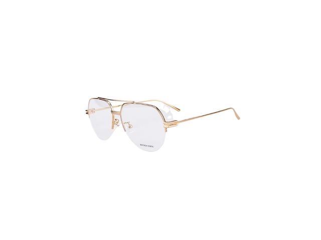 Bottega Veneta Bottega Veneta BV1050O Glasses In Gold Metal Frame With Demo Lens - view 5