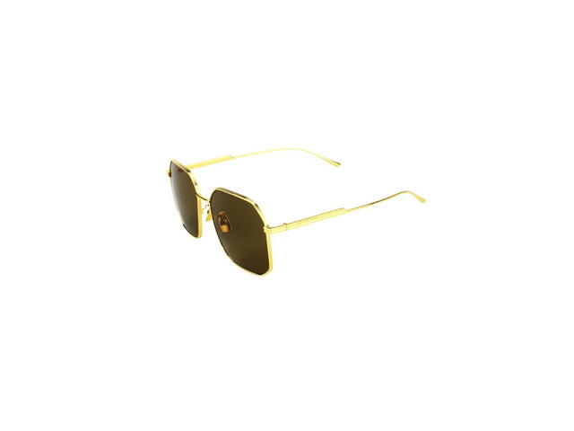 Bottega Veneta Bottega Veneta BV1108SA Sunglasses In Gold Metal Frame With Grey Lens - view 5