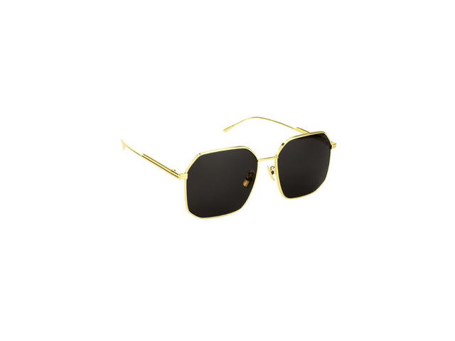 Bottega Veneta Bottega Veneta BV1108SA Sunglasses In Gold Metal Frame With Grey Lens - view 3