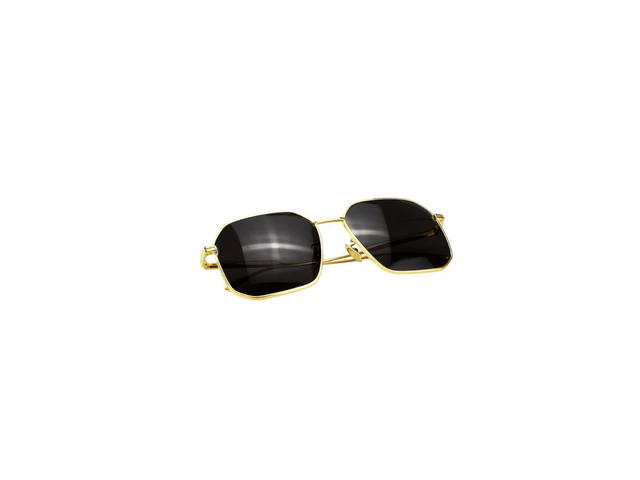 Bottega Veneta Bottega Veneta BV1108SA Sunglasses In Gold Metal Frame With Grey Lens - view 6