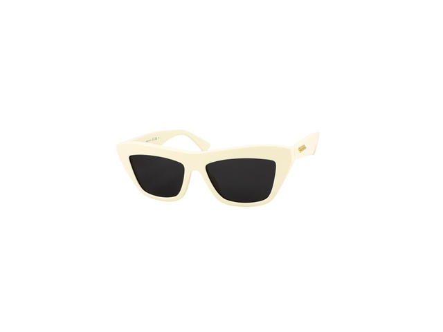 Bottega Veneta Bottega Veneta BV1121S Sunglasses In Ivory Plastic Frame With Grey Lens - view 1