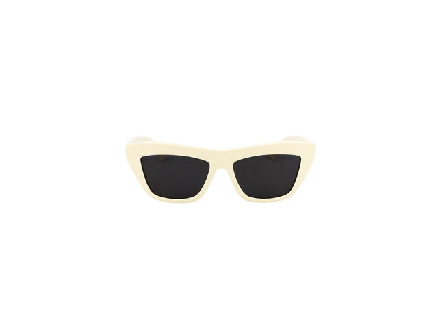 Bottega Veneta Bottega Veneta BV1121S Sunglasses In Ivory Plastic Frame With Grey Lens - view 2