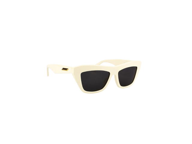 Bottega Veneta Bottega Veneta BV1121S Sunglasses In Ivory Plastic Frame With Grey Lens - view 3