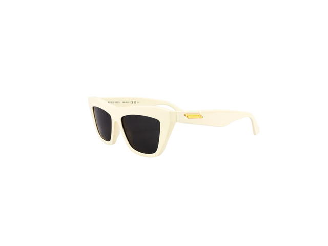Bottega Veneta Bottega Veneta BV1121S Sunglasses In Ivory Plastic Frame With Grey Lens - view 5