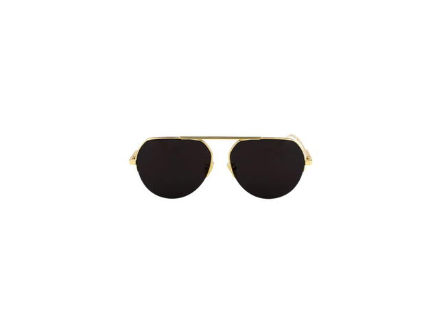 Bottega Veneta Bottega Veneta BV1150S Sunglasses In Gold Metal Frame With Grey Lens - view 2