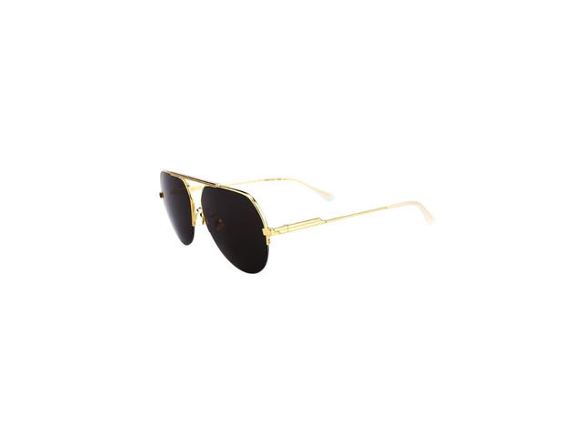 Bottega Veneta Bottega Veneta BV1150S Sunglasses In Gold Metal Frame With Grey Lens - view 5