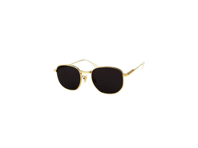 Bottega Veneta Bottega Veneta BV1160SA Sunglasses In Gold Metal Frame With Grey Lens - view 1