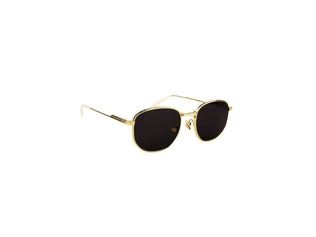 Bottega Veneta Bottega Veneta BV1160SA Sunglasses In Gold Metal Frame With Grey Lens - view 3