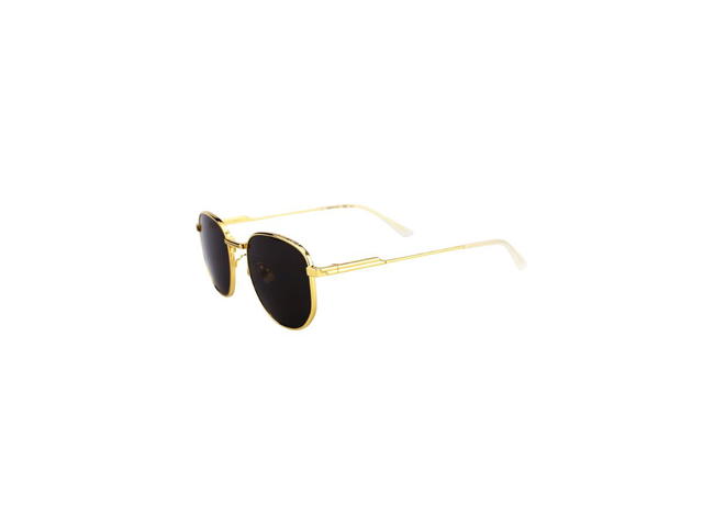 Bottega Veneta Bottega Veneta BV1160SA Sunglasses In Gold Metal Frame With Grey Lens - view 5