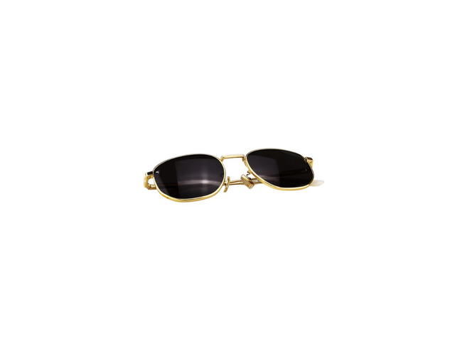 Bottega Veneta Bottega Veneta BV1160SA Sunglasses In Gold Metal Frame With Grey Lens - view 6