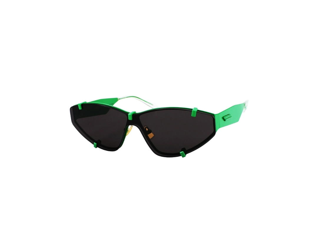 Bottega Veneta Bottega Veneta BV1165S Sunglasses In Metal Frame With Grey Lenses Green