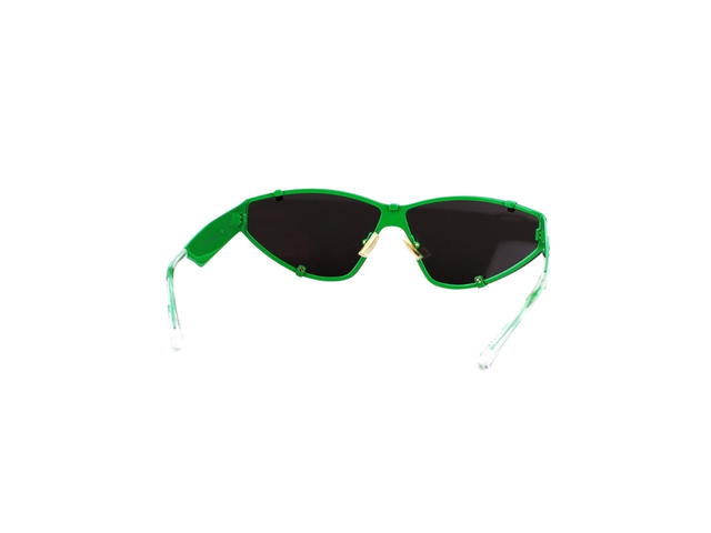 Bottega Veneta Bottega Veneta BV1165S Sunglasses In Metal Frame With Grey Lenses Green - view 4