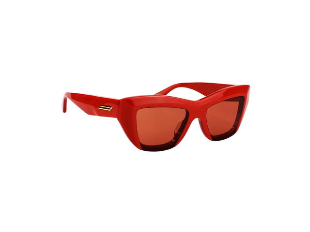 Bottega Veneta Bottega Veneta BV1218S Sunglasses In Plastic Frame With Red Lenses - view 3