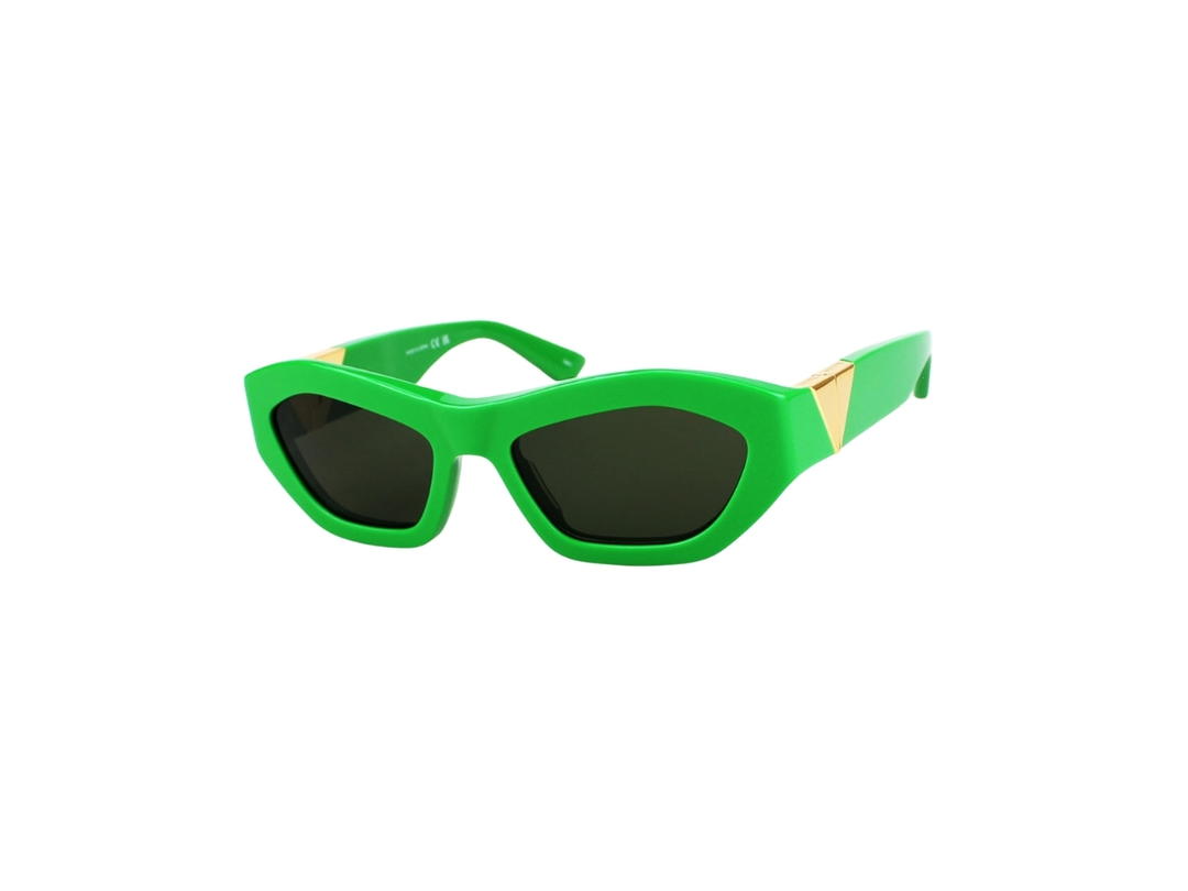 Bottega Veneta Bottega Veneta BV1221S Cat-Eye Sunglasses In Green Acetate Frame With Grey Lenses