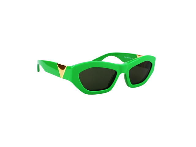 Bottega Veneta Bottega Veneta BV1221S Cat-Eye Sunglasses In Green Acetate Frame With Grey Lenses - view 3