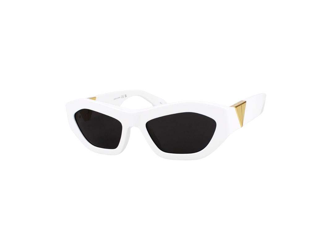 Bottega Veneta Bottega Veneta BV1221S Cat-Eye Sunglasses In White Acetate Frame With Grey Lenses