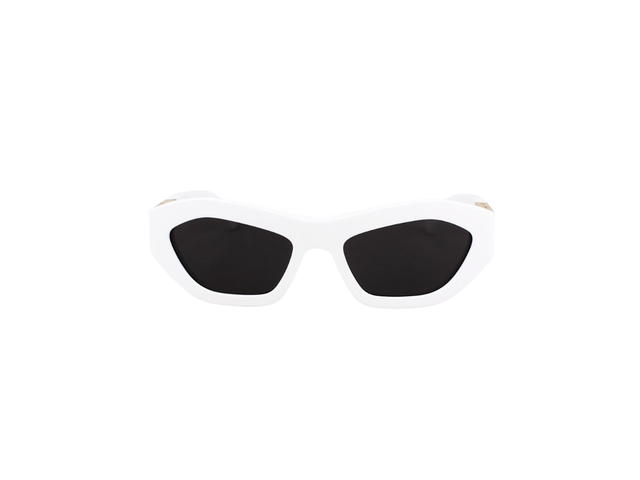 Bottega Veneta Bottega Veneta BV1221S Cat-Eye Sunglasses In White Acetate Frame With Grey Lenses - view 2