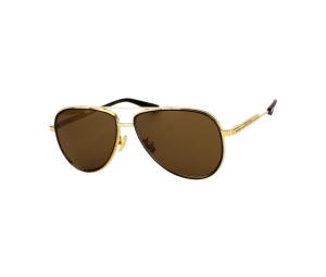 Buy Bottega Veneta BV1240S Sunglasses In Gold Metal With Brown Lens at Sasom – Authentic and Ready to Ship