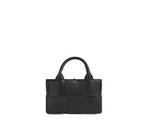 Buy Bottega Veneta Candy Arco Tote Bag In Lambskin With Silver Finish Hardware Black-White at Sasom – Authentic and Ready to Ship