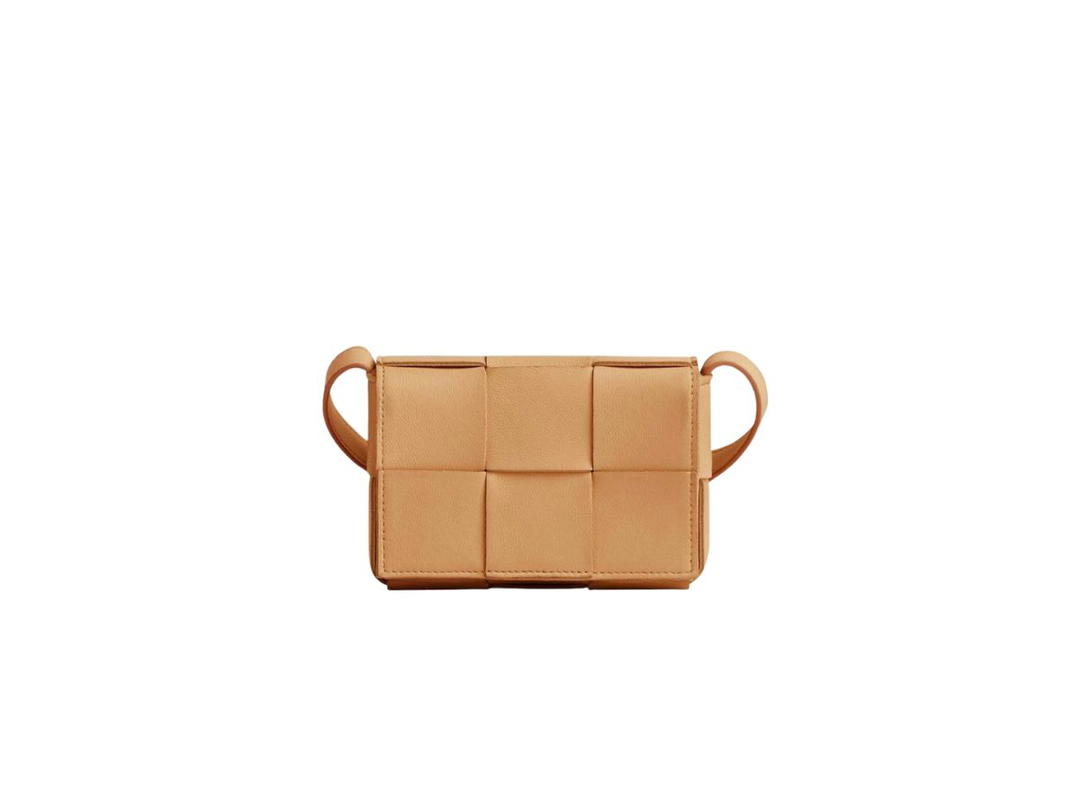 Bottega Veneta Bottega Veneta Candy Cassette In Soft Lambskin Leather With Gold Finish Hardware Almond