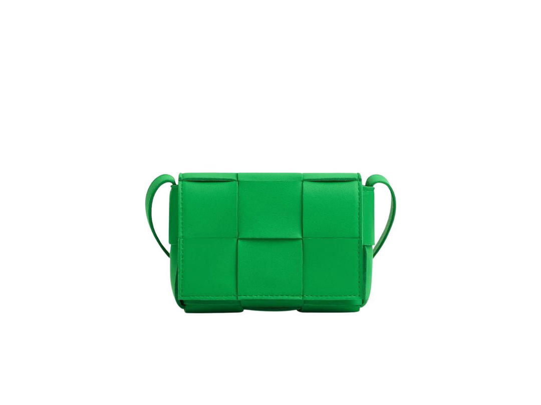 Bottega Veneta Bottega Veneta Candy Cassette In Soft Lambskin Leather With Gold Finish Hardware Parakeet