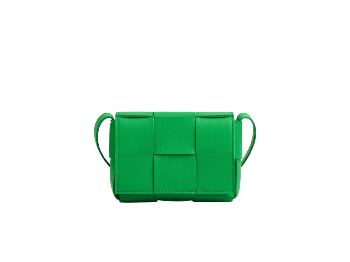 Bottega Veneta Bottega Veneta Candy Cassette In Soft Lambskin Leather With Gold Finish Hardware Parakeet