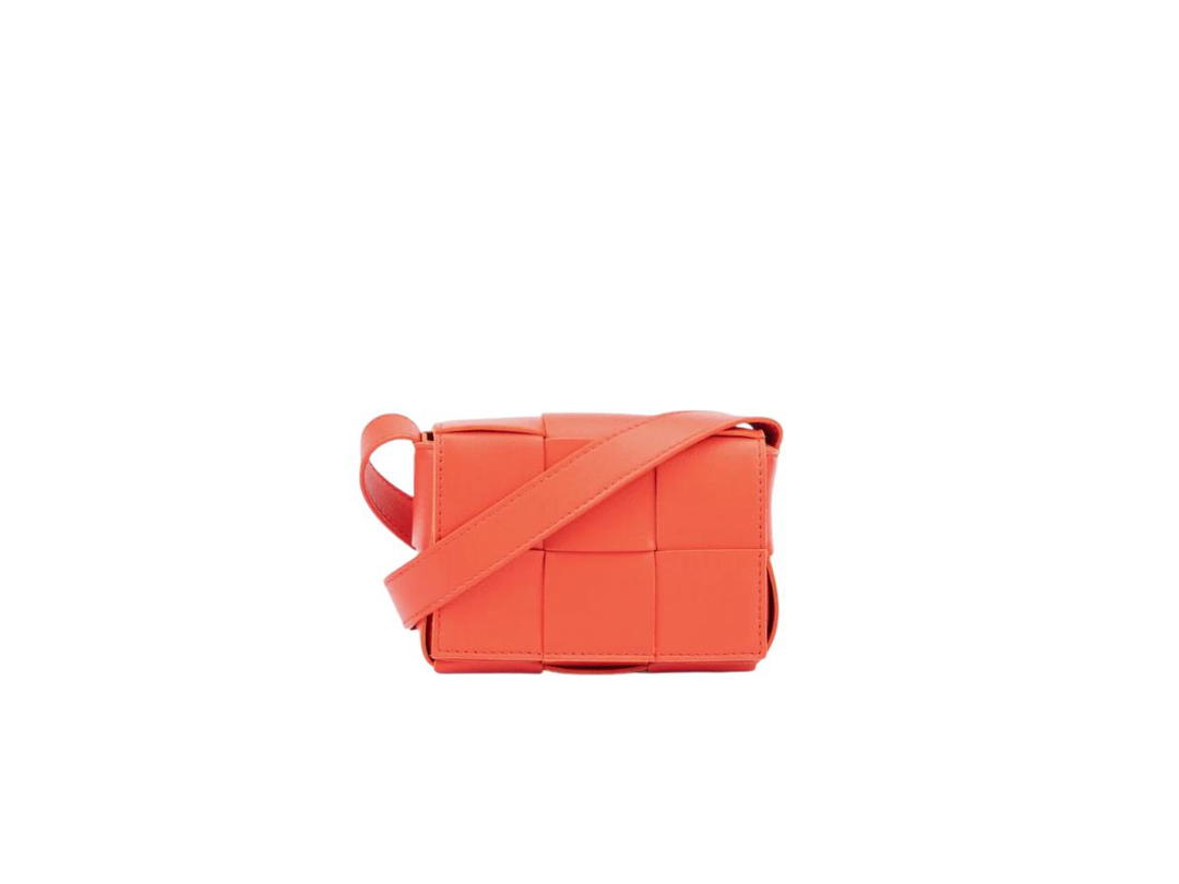 Bottega Veneta Bottega Veneta Candy Cassette In Soft Lambskin Leather With Gold Finish Hardware Redstone