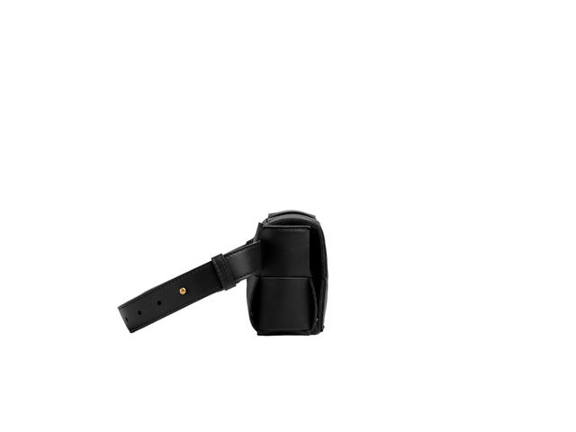 Bottega Veneta Bottega Veneta Cassette Belt Bag In Lambskin With Gold Finish Hardware Black - view 2