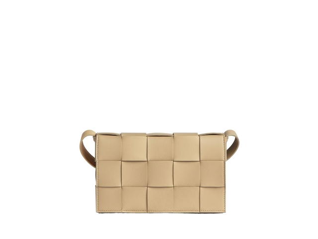 Bottega Veneta Bottega Veneta Cassette In Intreccio Leather With Gold Finish Hardware Porridge - view 1