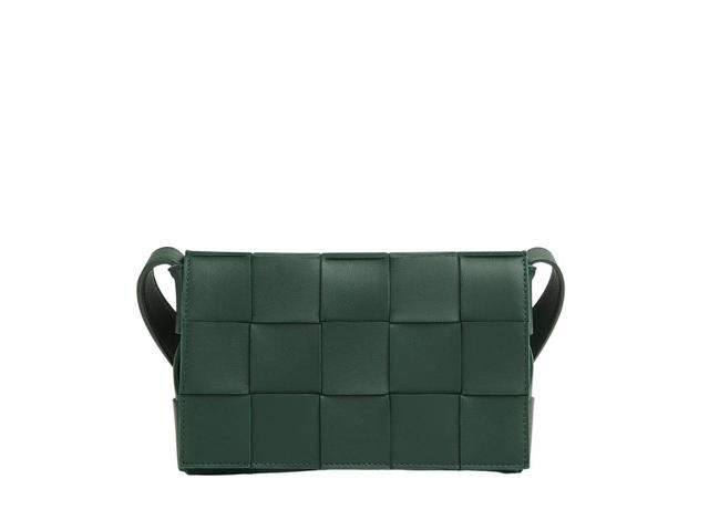 Bottega Veneta Bottega Veneta Cassette In Intreccio leather With Gold finish Raintree - view 1