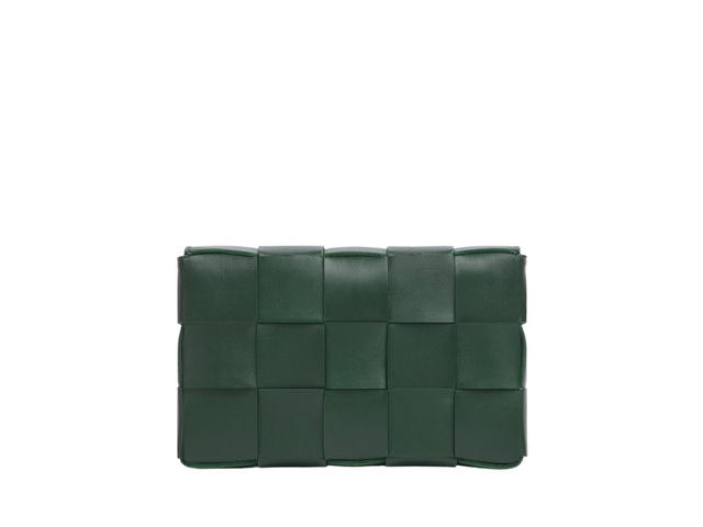 Bottega Veneta Bottega Veneta Cassette In Intreccio leather With Gold finish Raintree - view 2