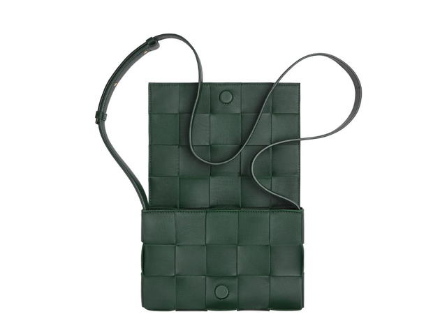 Bottega Veneta Bottega Veneta Cassette In Intreccio leather With Gold finish Raintree - view 3