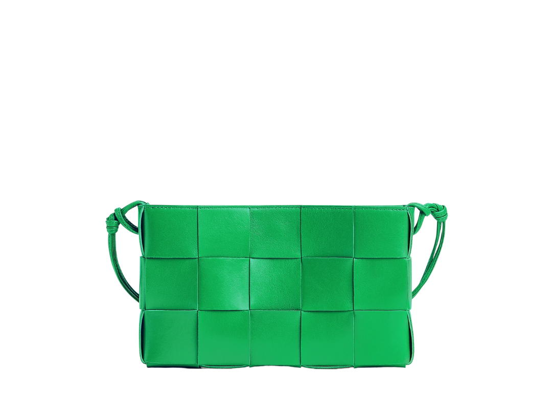 Bottega Veneta Bottega Veneta Cassette Pouch On Strap In Calfskin With Gold Finish Hardware Parakeet