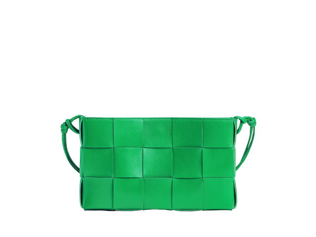 Bottega Veneta Bottega Veneta Cassette Pouch On Strap In Calfskin With Gold Finish Hardware Parakeet - view 1