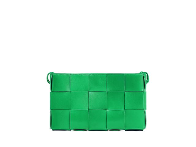 Bottega Veneta Bottega Veneta Cassette Pouch On Strap In Calfskin With Gold Finish Hardware Parakeet - view 2