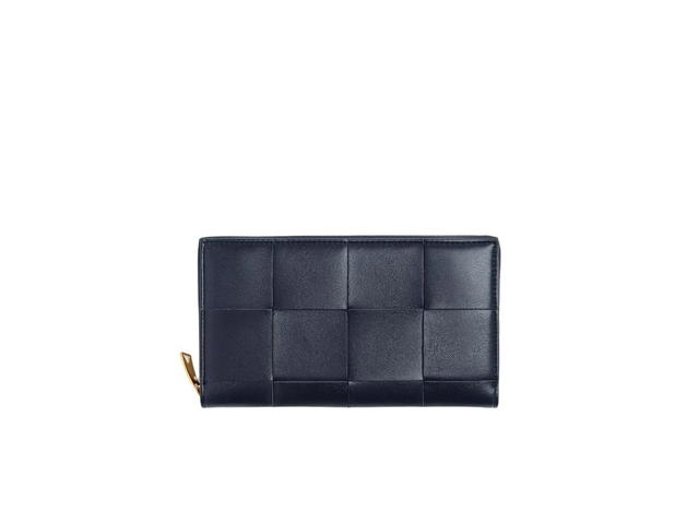 Bottega Veneta Bottega Veneta Cassette Zip Around Wallet In Lambskin Leather With Gold Finish Hardware Space - view 1