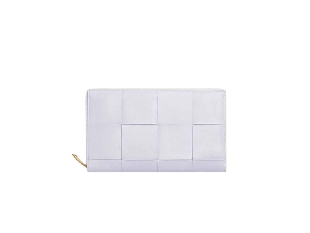 Bottega Veneta Bottega Veneta Cassette Zipper Long Wallet In Leather With Gold Tone Hardware Mirth Washed