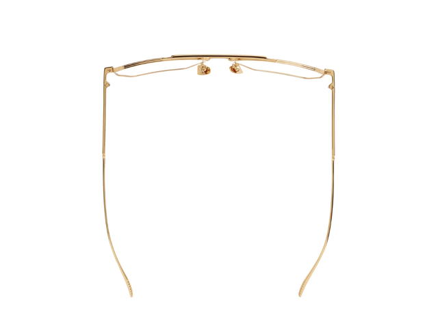 Bottega Veneta Bottega Veneta Classic Aviator Sunglasses In Gold Metal Frame With Transparent Lenses - view 3