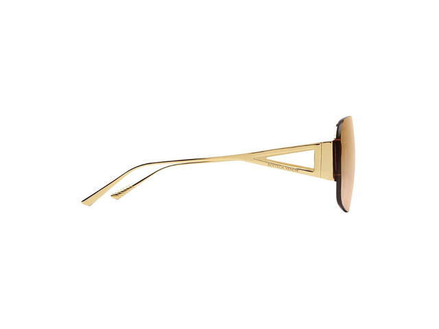 Bottega Veneta Bottega Veneta Classic Aviator Sunglasses In Gold Metal Frame With Yellow Lens - view 2