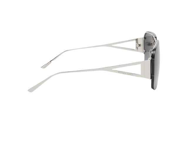 Bottega Veneta Bottega Veneta Classic Aviator Sunglasses In Silver Metal Frame With Blue Lens - view 3