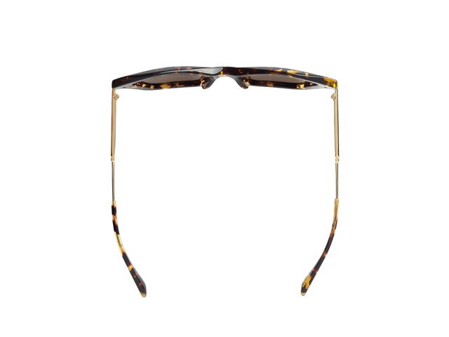 Bottega Veneta Bottega Veneta Classic Cat Eye Sunglasses In Acetate And Laser-Engraved Metal Frame With Bio-Nylon Lenses Havana-Gold-Brown - view 3