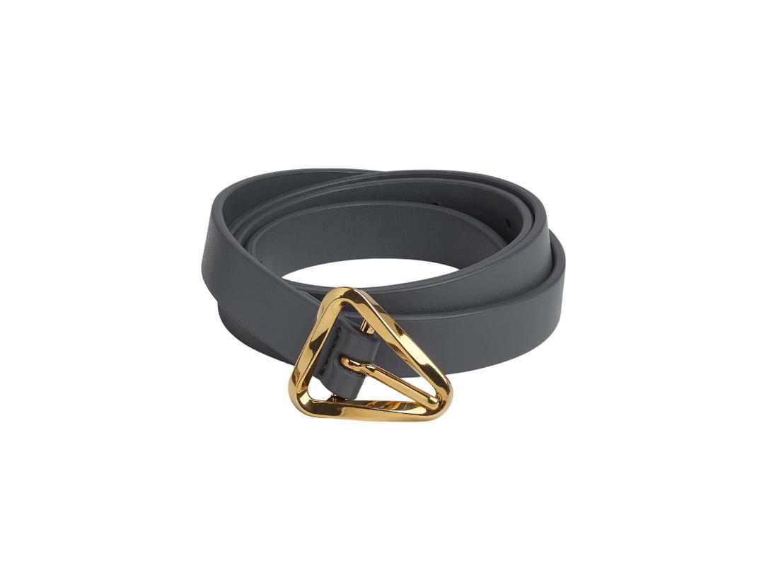 Bottega Veneta Bottega Veneta Grasp Belt In Calfskin Leather With Gold Finish Hardware Thunder