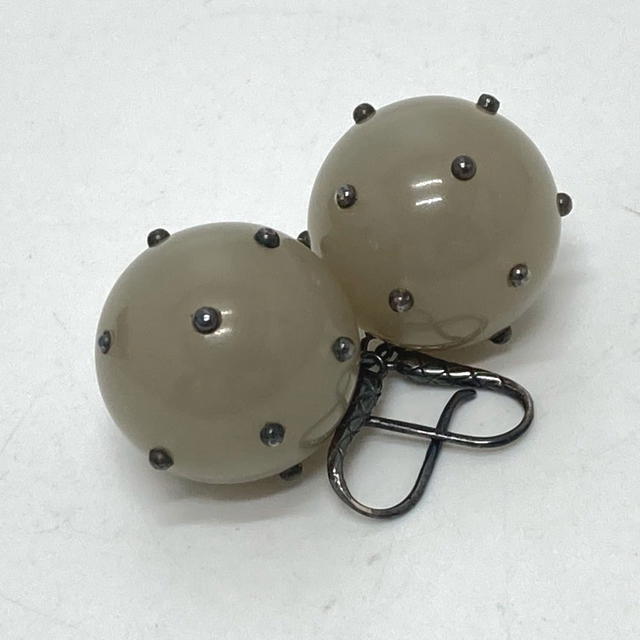 Bottega Veneta BOTTEGA VENETA Intrecciato ball Accessories Pierce Plastic gray/Silver - view 2