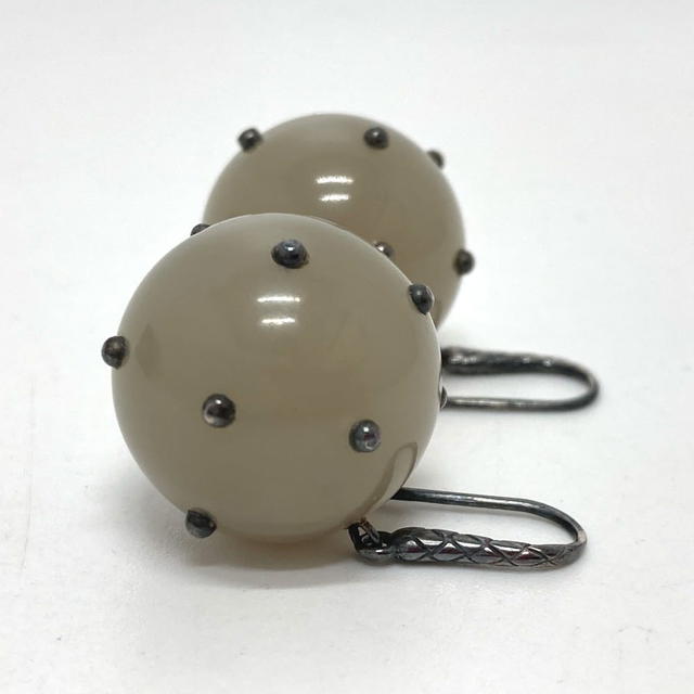 Bottega Veneta BOTTEGA VENETA Intrecciato ball Accessories Pierce Plastic gray/Silver - view 3