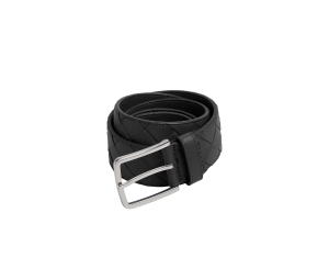 Buy Bottega Veneta Intrecciato Belt In a Blown-Up Intreccio Weave Smooth Leather With Silver Finish Hardware Nero at Sasom – Authentic and Ready to Ship