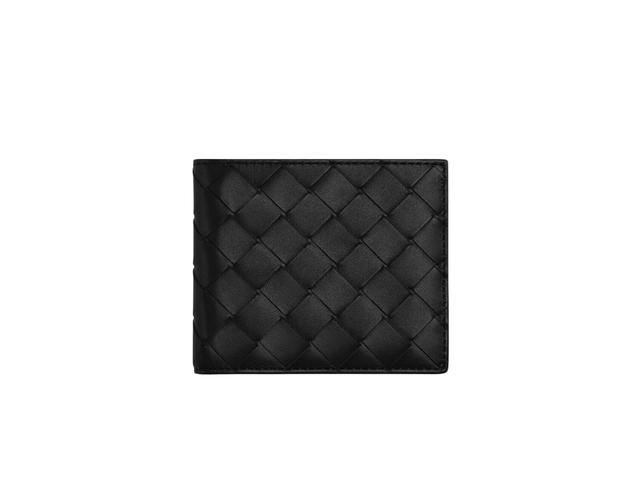 Bottega Veneta Bottega Veneta Intrecciato Bi-Fold Wallet In Calfskin Leather With Eight Card Slots-Two Bill Compartments Black (8 Cards) - view 1