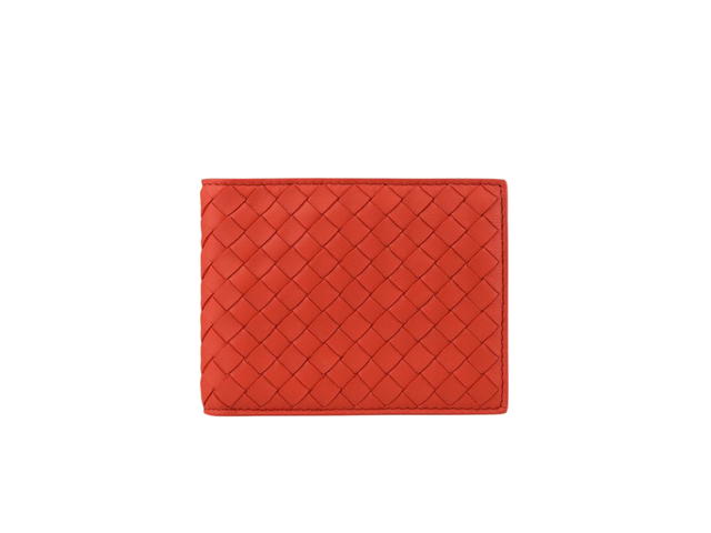 Bottega Veneta Bottega Veneta Intrecciato Bi-Fold Wallet In Calfskin With 4 Card Slots And Coin Purse Terracotta - view 1