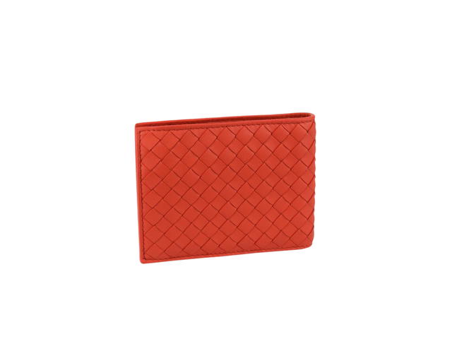 Bottega Veneta Bottega Veneta Intrecciato Bi-Fold Wallet In Calfskin With 4 Card Slots And Coin Purse Terracotta - view 3